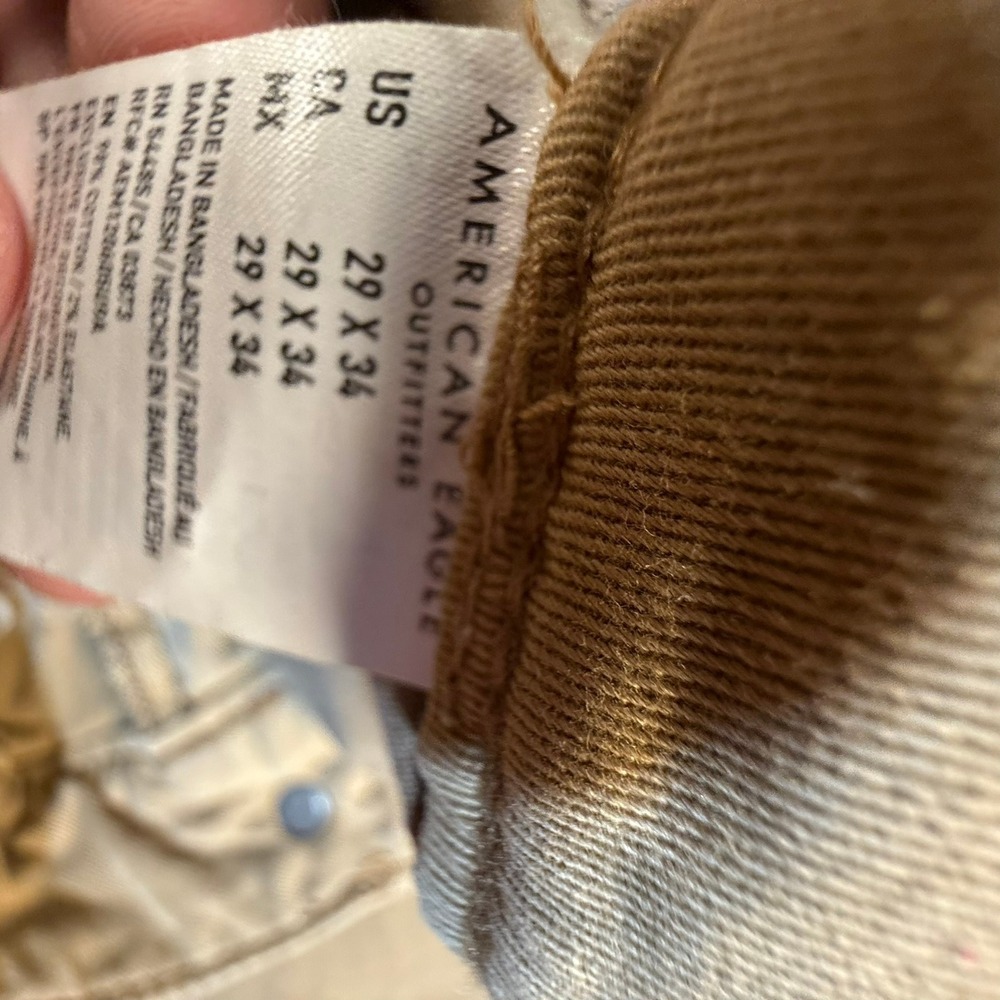 American Eagle Next Level Flex Slim Khaki Brown Pants Mens 29x34 Chino P0435 - Picture 4 of 6